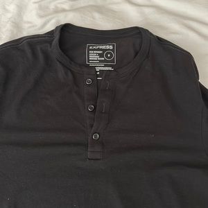 EXPRESS BLACK LONG SLEEVE DRESS SHIRT